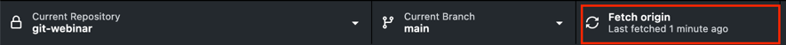 Image: GitHub Desktop fetch origin button