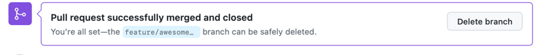 Image: GitHub delete branch button