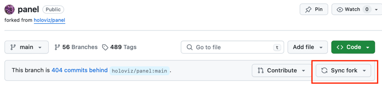 Image: GitHub Sync Fork Button
